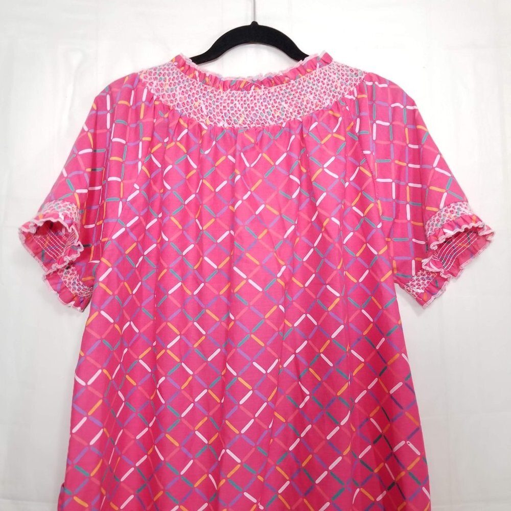 Vintage Jilandre Caftan Housedress Coral Size M - image 5